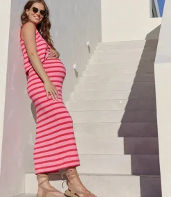 Away We Go Split Midi Skirt