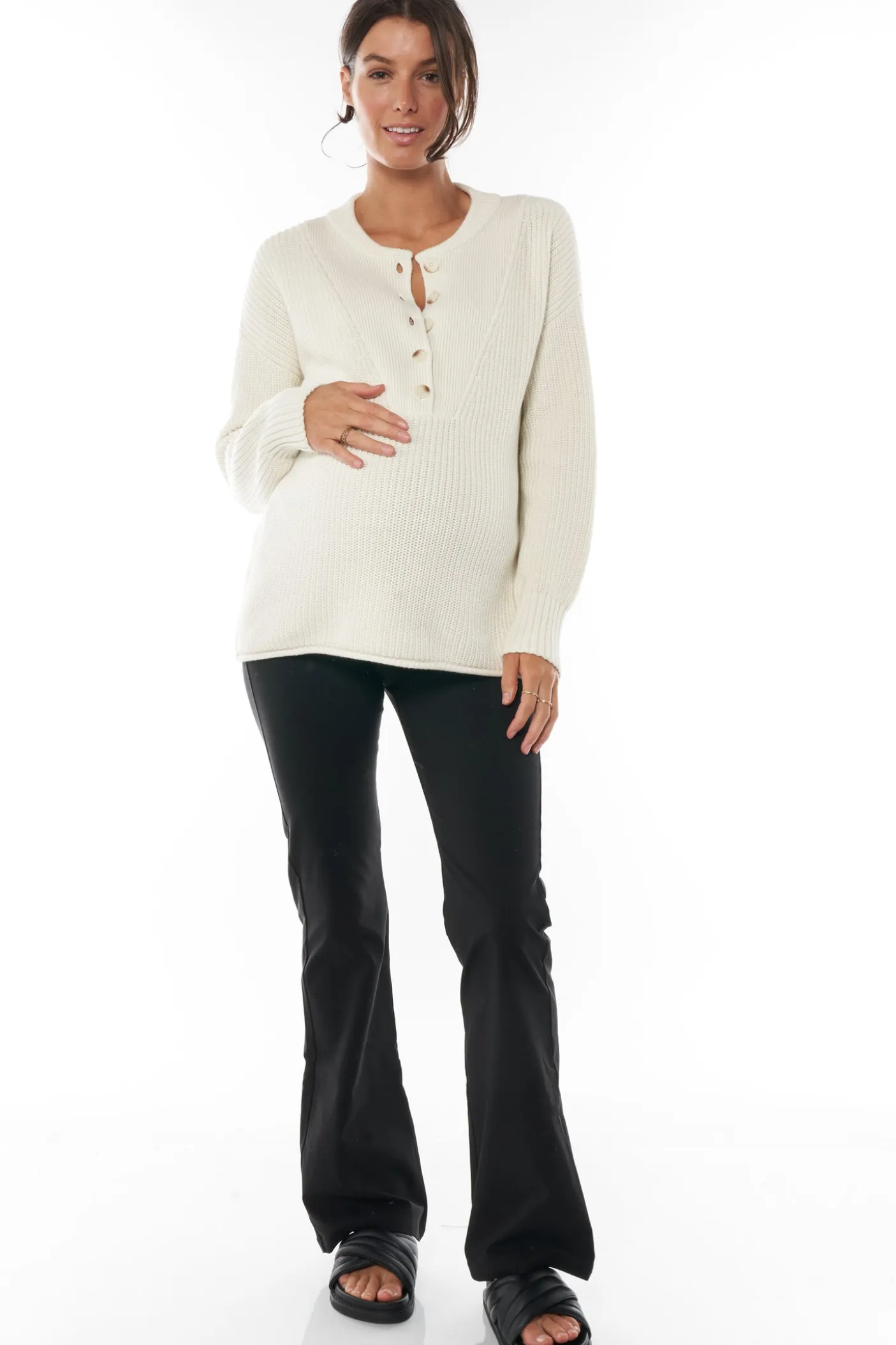 Bound To Be Button Sweater - Ivory