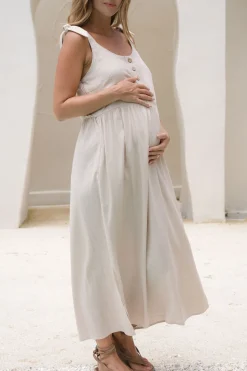 Breeze Along Midi Dress - Natural