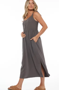 Breeze Along Midi Dress - Slate