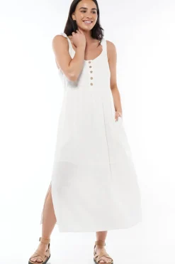 Breeze Along Midi Dress - White