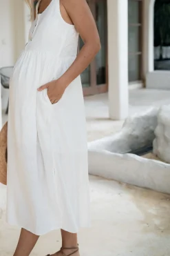 Breeze Along Midi Dress - White