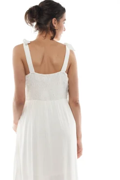 Breeze Along Midi Dress - White