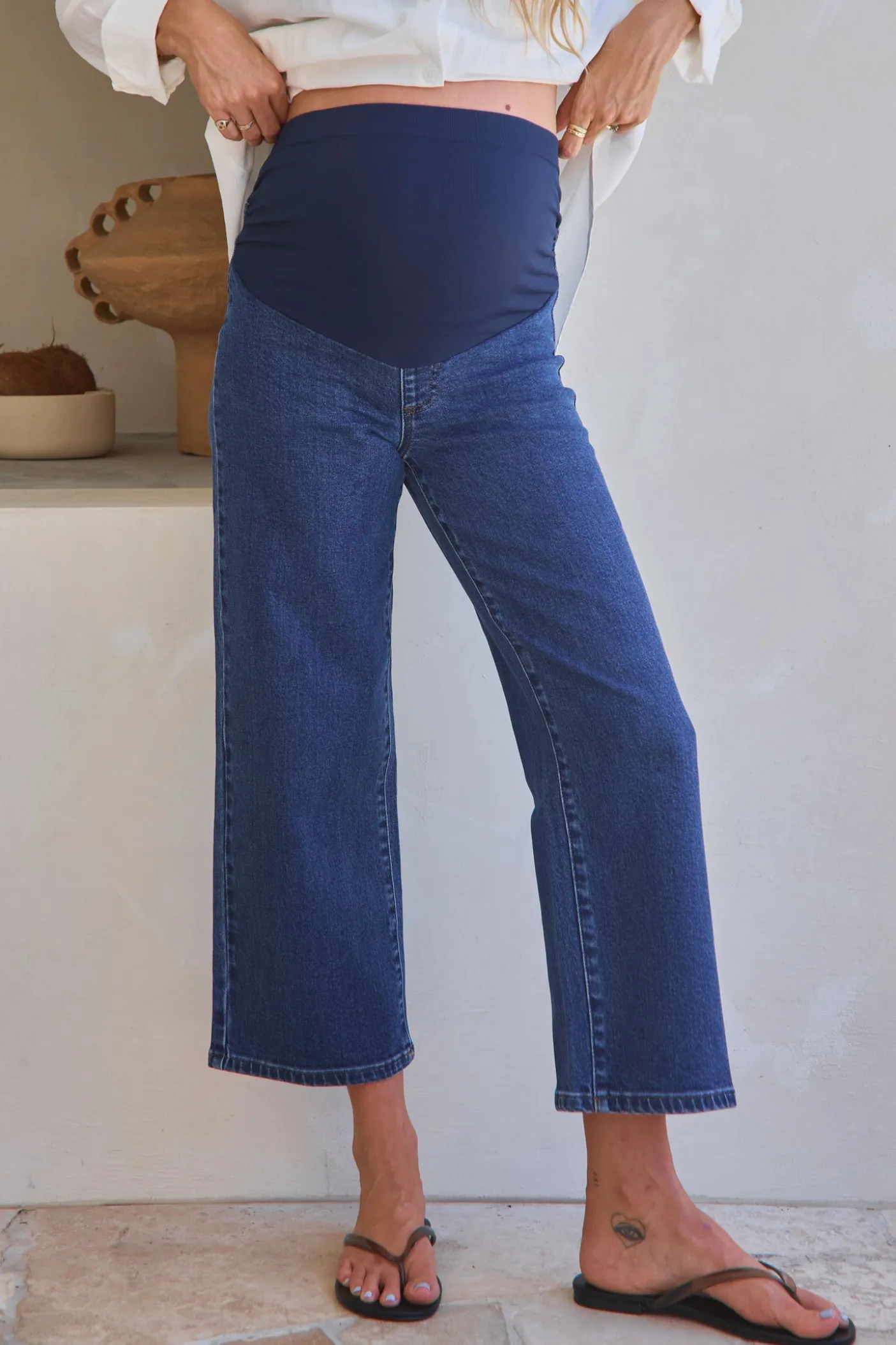 By The Way Crop Jean - Indigo