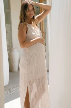 Calibration Nursing Column Dress - Hazelnut