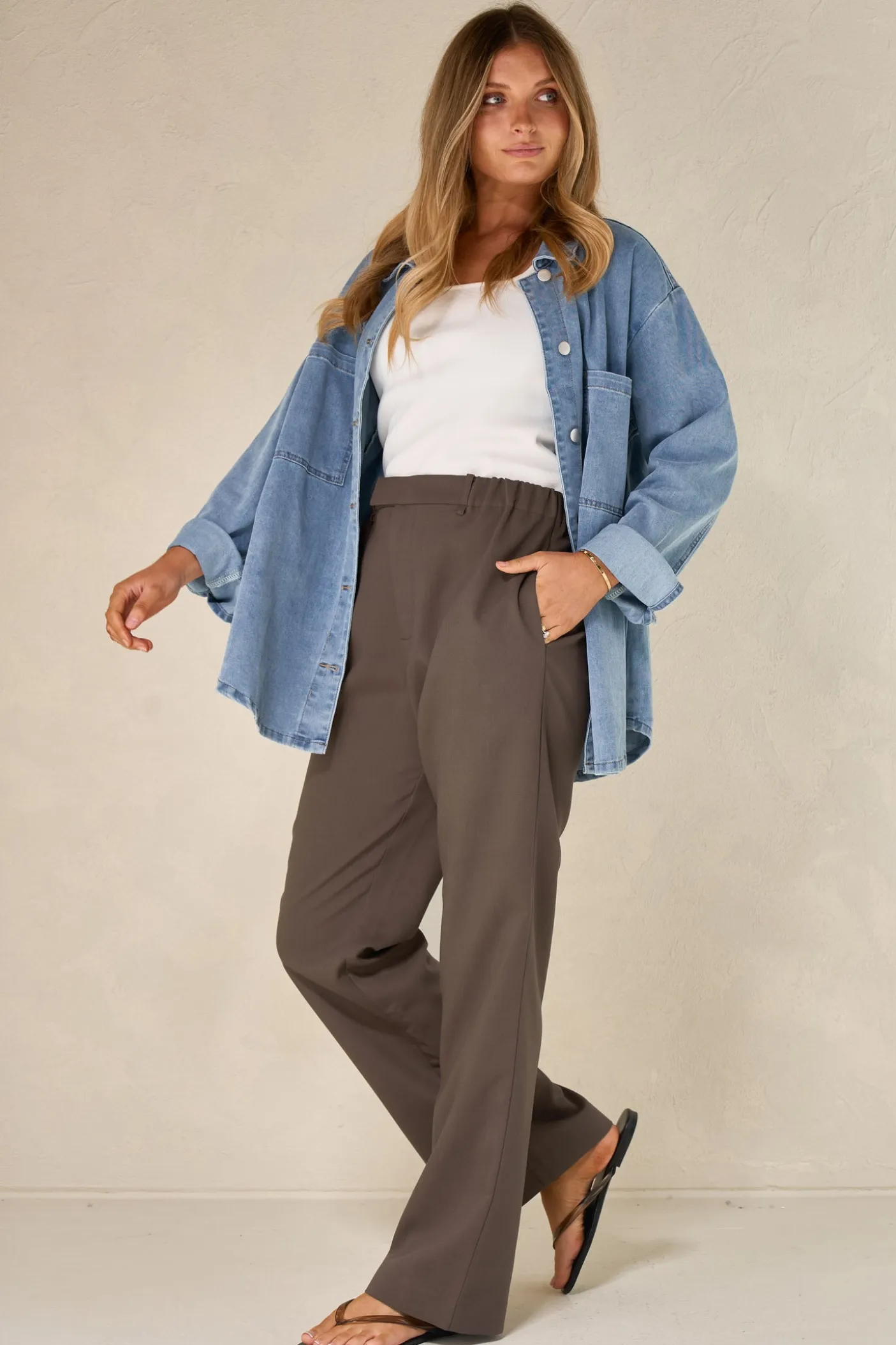 For Tomorrow Tailored Pant - Chocolate