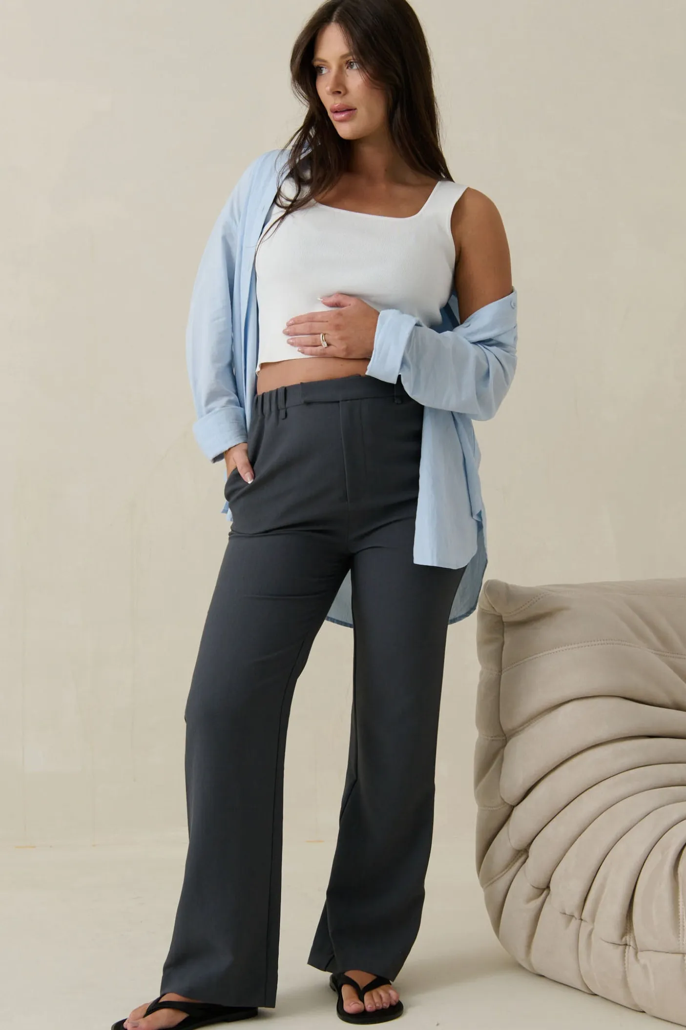 For Tomorrow Tailored Pant -Slate