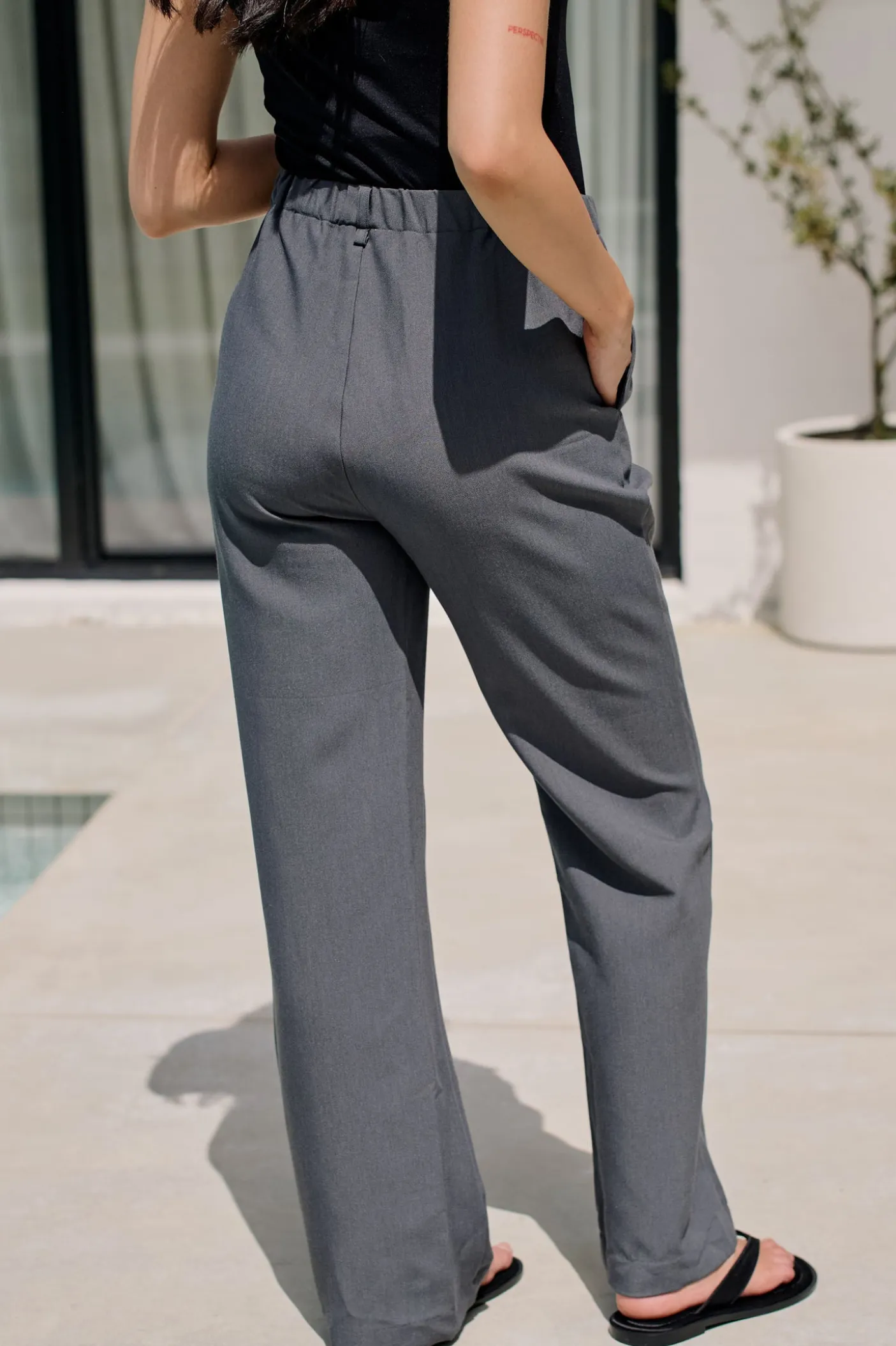 For Tomorrow Tailored Pant -Slate