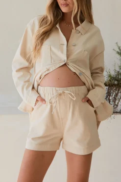Frequent High Waist Short -Ecru