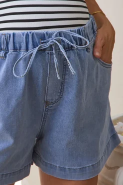 Frequent High Waist Short -Light Blue