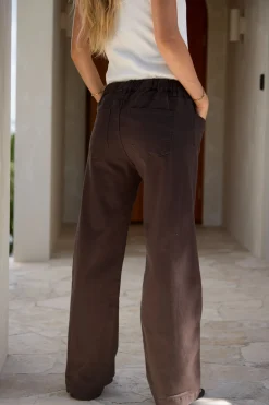 Frequent Wide Leg Jean - Chocolate