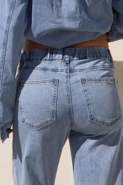 Frequent Wide Leg Jean - Light Blue