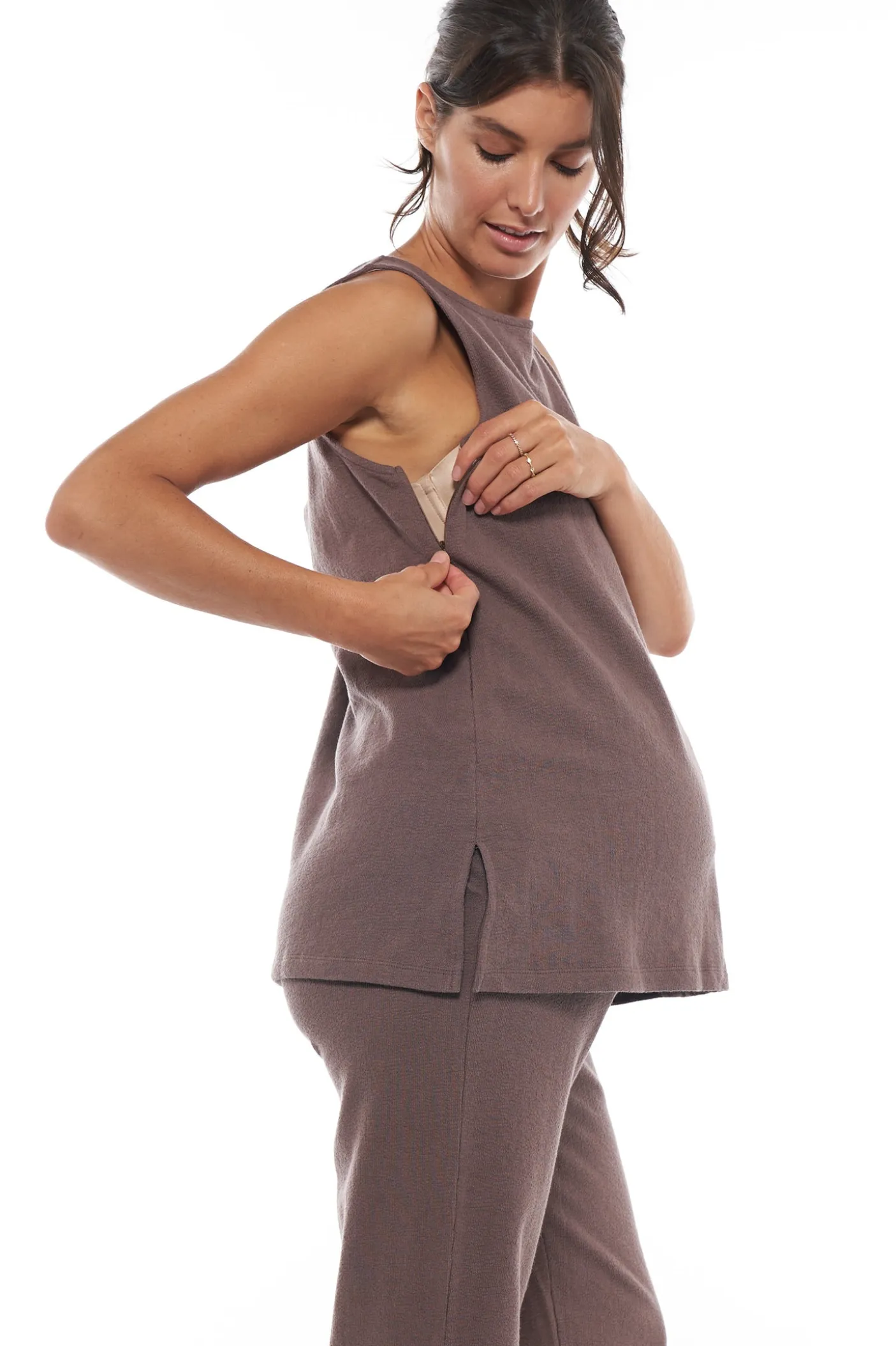 Kindred Nursing Top - Ash Brown