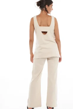 Kindred Split Pants - Almond