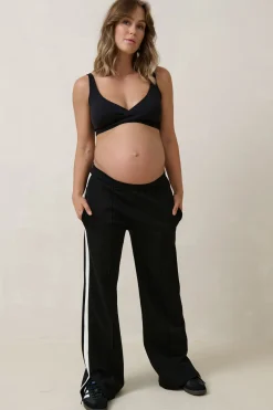 Like This Stripe Trackpant - Black