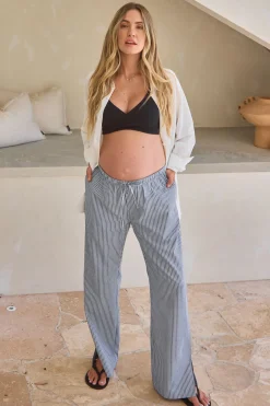 On The Line Pant - Navy Stripe