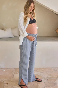 On The Line Pant - Navy Stripe