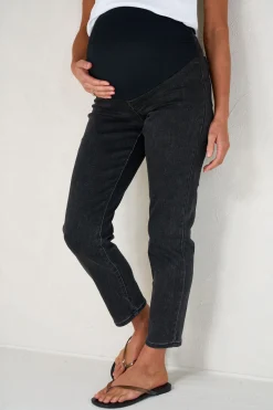 On The Move Mum Jean - Washed Black