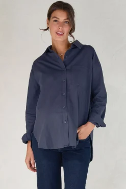 Perpetual Cotton Shirt - Navy