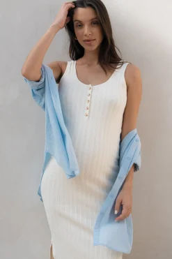 Sunset Column Knit Dress - Ivory