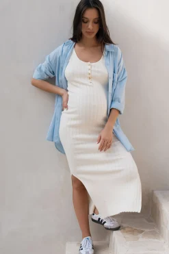 Sunset Column Knit Dress - Ivory